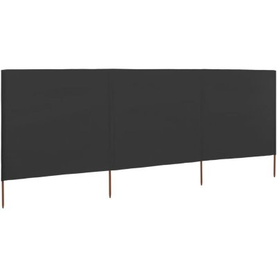 Paravent 3 panneaux Tissu 400 x 120 Anthracite Vidaxl Anthracite