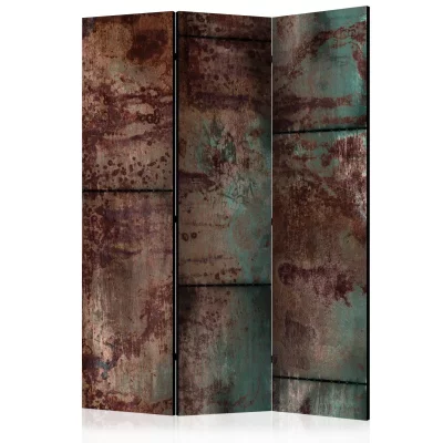 Paravent 3 volets - dark metal sheet [room dividers] A1-PARAVENTtc0281