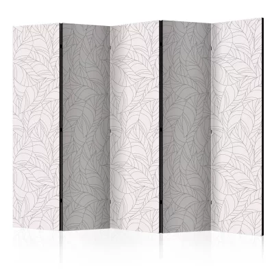 Paravent 5 volets - Colourless Leaves II [Room Dividers] - 225x172 (38680)