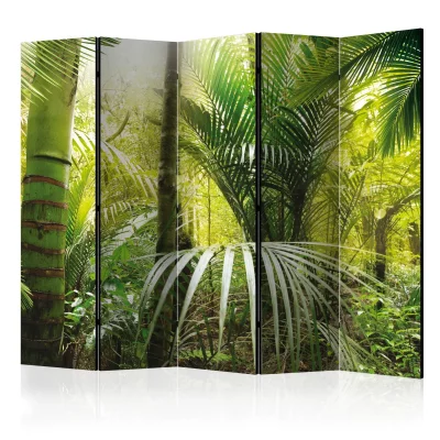 Paravent 5 volets - Green alley II [Room Dividers] - 225x172 (39220)