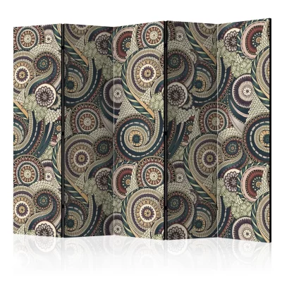 Paravent 5 volets - posh ornament ii [room dividers] A1-PARAVENTtc0370