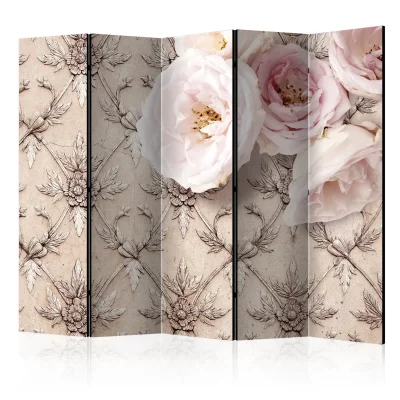 Paravent 5 volets - Romantic beige II [Room Dividers] - 225x172 (40064)