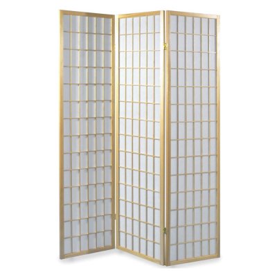 Paravent, en bois vernis naturel