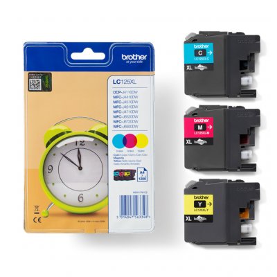 BROTHER Parck cartouche  LC125XL - 3 couleurs