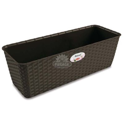 STEFANPLAST Paris Prix - Jardini&egrave;re Avec R&eacute;serve tress&eacute;e 40cm Chocolat