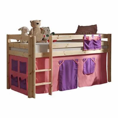 Paris Prix - Lit Enfant pino Rose 90x200cm Naturel