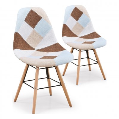 Paris Prix - Lot De 2 Chaises Design floraz 82cm Beige