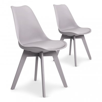 Paris Prix - Lot De 2 Chaises Design ma&eacute;lia 82cm Gris