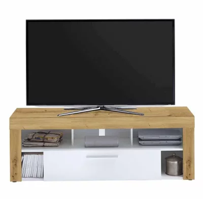 PARIS PRIX  - Meuble Tv 1 Tiroir Design biotin 150cm Ch&ecirc;ne
