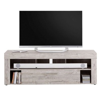 PARIS PRIX  - Meuble Tv 1 Tiroir Design biotin 150cm Ch&ecirc;ne Sable