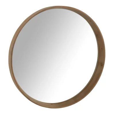 PARIS PRIX  Miroir mural rond bois - Marron