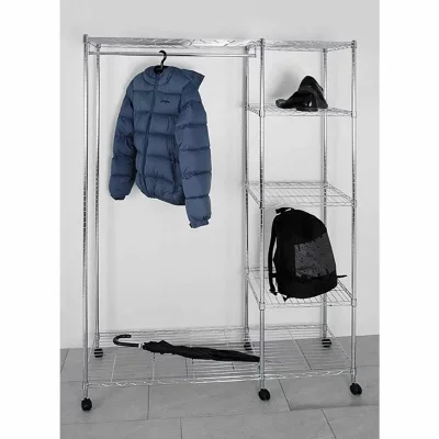Paris Prix Portant &agrave; V&ecirc;tements Design Badis 181cm Argent