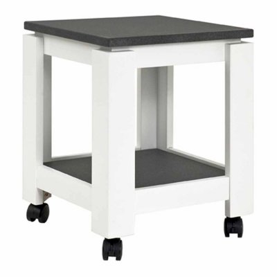 Paris Prix - Table D'appoint Desserte granit 45cm Blanc
