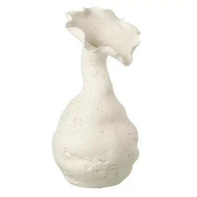 PARIS PRIX  Vase d&eacute;co c&eacute;ramique Helix - Blanc