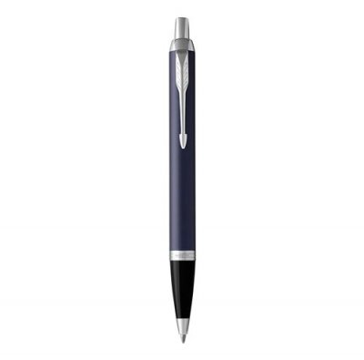 PRKR Parker- Im Ballpoint Blue Chrome Trim Medium Point Blue Pen