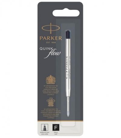 PARKER  Recharge pour stylo QUINKflow, F, blister, noir - Lot de 3