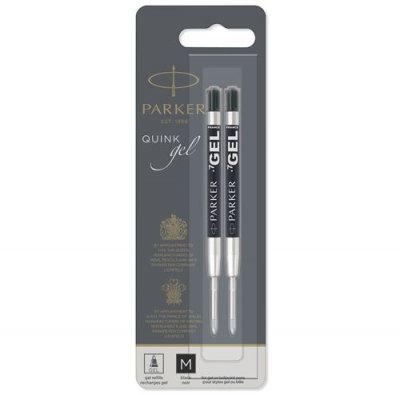 GENERIQUE Parker Recharge QUINK gel, trac&eacute;: M, blister de 2, noir - Lot de 2