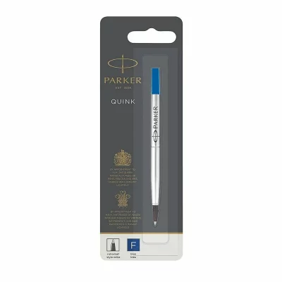 PARKER  recharge Roller Ball, pointe fine, bleue, blister X 1
