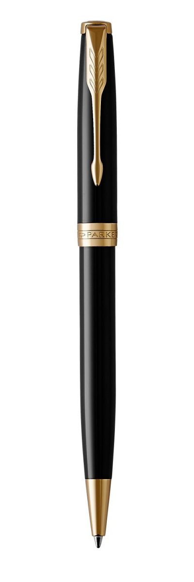 PARKER  Sonnet Stylo bille, Noir, Recharge noire pointe moyenne, Coffret cadeau