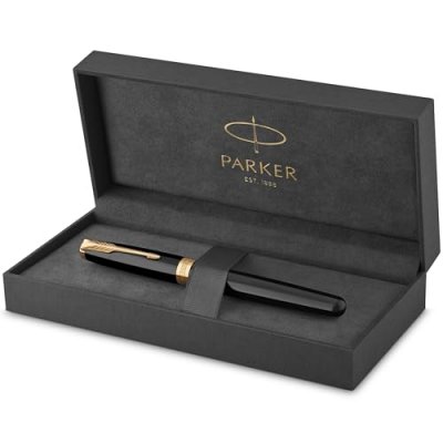 PARKER  Sonnet Stylo plume, Noir, Plume moyenne, Coffret cadeau