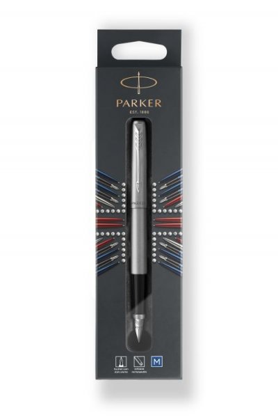 PARKER  Stylo plume Jotter en acier inoxydable C.C sur carte blister