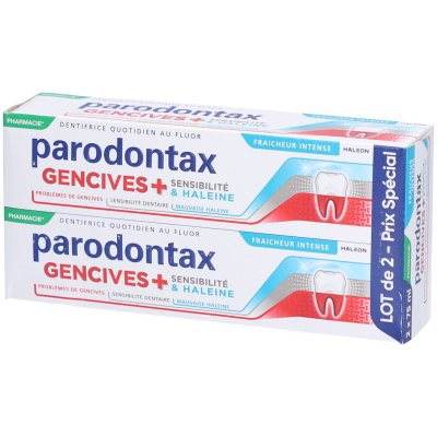 PARODONTAX  Gencives Sensibilit&eacute; et Haleine Fraicheur Intense 2x75Ml