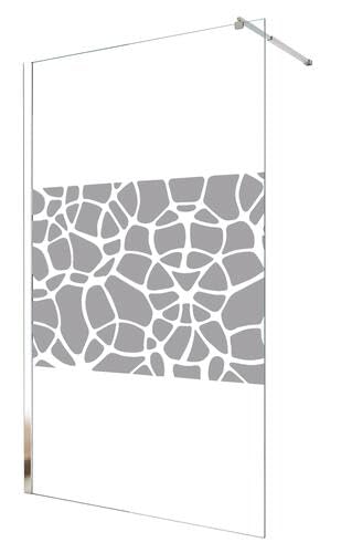 ONDÉE Paroi ALEA - S&eacute;rigraphie miroir - 90x200x1cm - Verre tremp&eacute; - Transparent