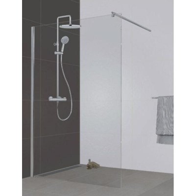 LEDA Paroi de douche &agrave; l'italienne Open 2 - verre transparent - 100 cm 