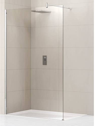 SIDER Paroi de douche fixe verre transparent - 100 cm - Lunes H - Novellini