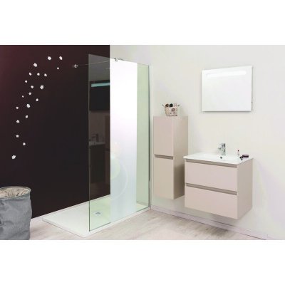ONDEE Paroi ITALIENNE - Paroi 120x200x0,8cm - Verre tremp&eacute; - S&eacute;rigraphie Miroir