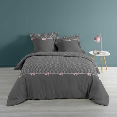 DOUCEUR D INTERIEUR Parure de couette 100% coton - 240 x 260 cm - motif craquante