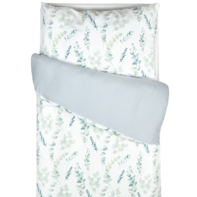 SEVIRA KIDS Parure de lit b&eacute;b&eacute; en coton, Eucalyptus Multicolore 90x120 cm blanc