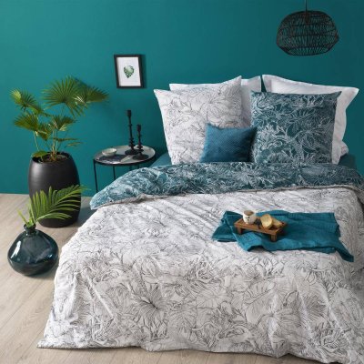 PARIS PRIX Parure de lit en coton - Jungle - 260 x 240 cm - Livraison gratuite