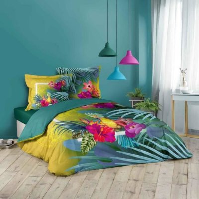 DOUCEUR D INTERIEUR Parure de lit paradisiaque 240x220 cm
