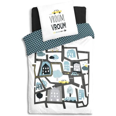 ATMOSPHERA Parure de lit route en coton - 140 x 200 cm - Livraison gratuite