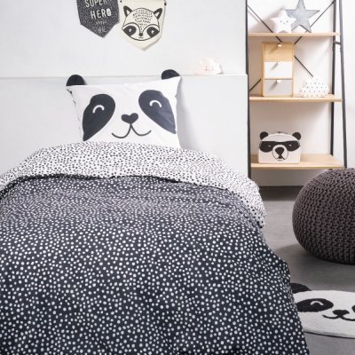 TODAY Parure Housse De Couette et Oreiller Rembour&eacute;s Noir La Tofunny 2,8