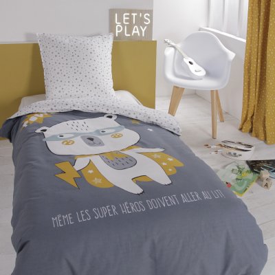 TODAY Parure housse de couette fantaisie enfant en coton 57 fils BOY