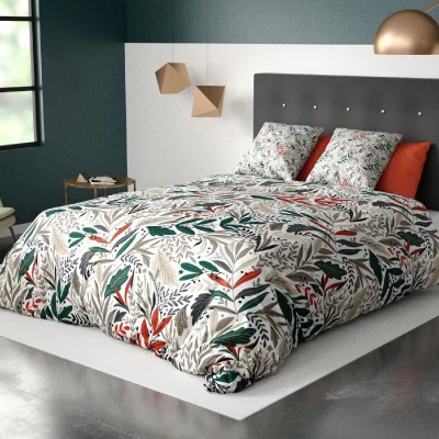 LES ATELIERS DU LINGE Parure housse de couette Vert 140x200 Atelier Du Linge 328400 - Vert