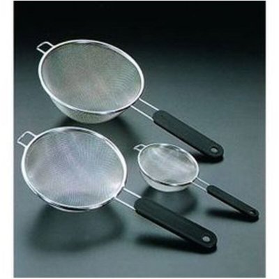 METALTEX Passoire tamis &agrave; manche - D : 14 cm - inox et plastique - blanc