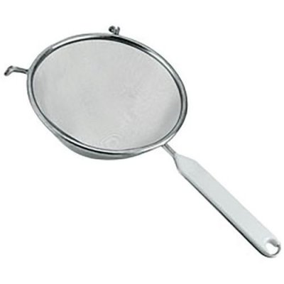 METALTEX Passoire tamis &agrave; manche - D : 18 cm - aluminium et plastique - blanc