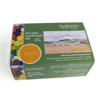 PANPASTEL Pastel  set 20 couleurs + outils paysage -  