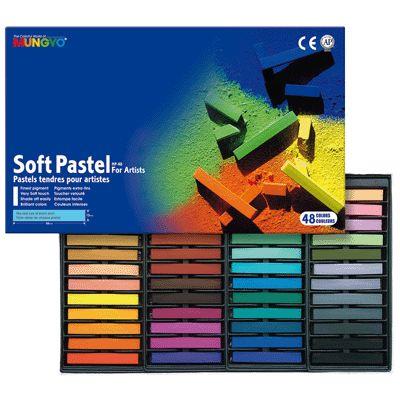 GENERIQUE Pastel sec section carr&eacute;e couleur assortie - Boite de 48