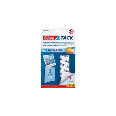 TESA Pastilles adh&eacute;sives double-face transparentes TACK