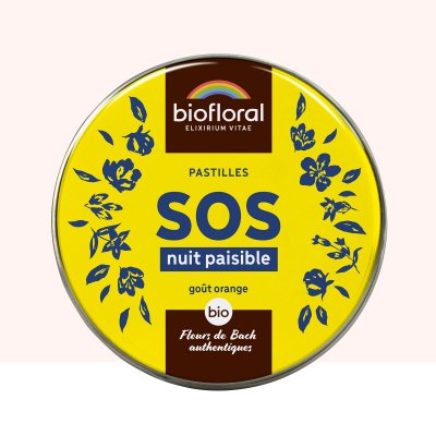 BIOFLORAL Pastilles de secours nuit paisible Bio format familial - 50 g