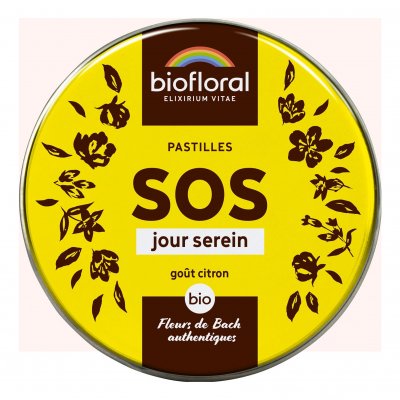 BIOFLORAL Pastilles rem&egrave;de de secours sans alcool boite familiale 