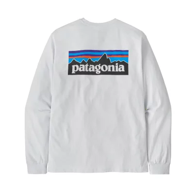 PATAGONIA  M's L/s P-6 Logo Responsibili-tee - Blanc - taille XL 2024