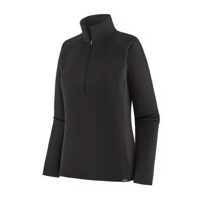 PATAGONIA  - Women's Cap Midweight Zip Neck - Sous-v&ecirc;tement synth&eacute;tique taille S, noir 