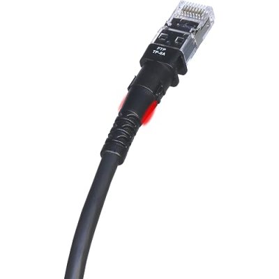 MANUTAN Patchsee TP-6A-F/2 c&acirc;ble de r&eacute;seau Noir 0,6 m Cat6a U/UTP (UTP)