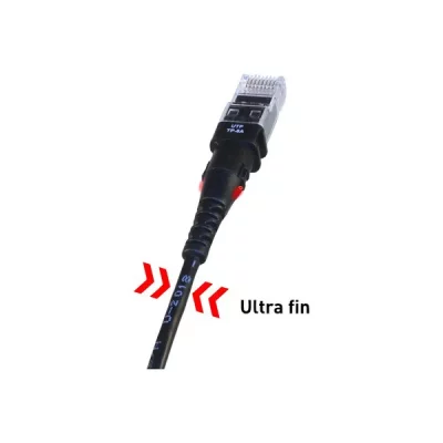 MANUTAN Patchsee TP-6A-U/10 c&acirc;ble de r&eacute;seau Noir 3,1 m Cat6a U/UTP (UTP)