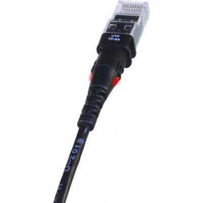 MANUTAN Patchsee TP-6A-U/8 c&acirc;ble de r&eacute;seau Noir 2,4 m Cat6a U/UTP (UTP)